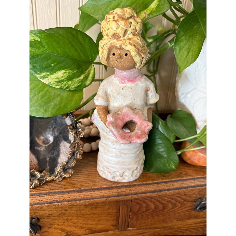 Vtg Metlox Poppytrails Poppet‎ Bride Lorna HTF Folk Art pottery vase